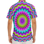 Dizzy Circle Moving Optical Illusion Men's Deep V-Neck Shirt