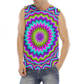 Dizzy Circle Moving Optical Illusion Men's Fitness Tank Top