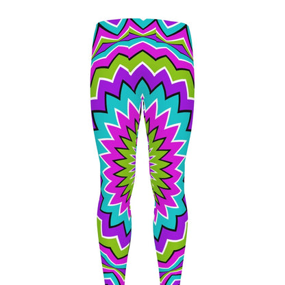 Dizzy Circle Moving Optical Illusion Men's leggings