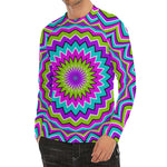 Dizzy Circle Moving Optical Illusion Men's Long Sleeve Rash Guard