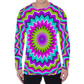 Dizzy Circle Moving Optical Illusion Men's Long Sleeve T-Shirt