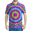 Dizzy Circle Moving Optical Illusion Men's Polo Shirt