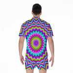 Dizzy Circle Moving Optical Illusion Men's Rompers