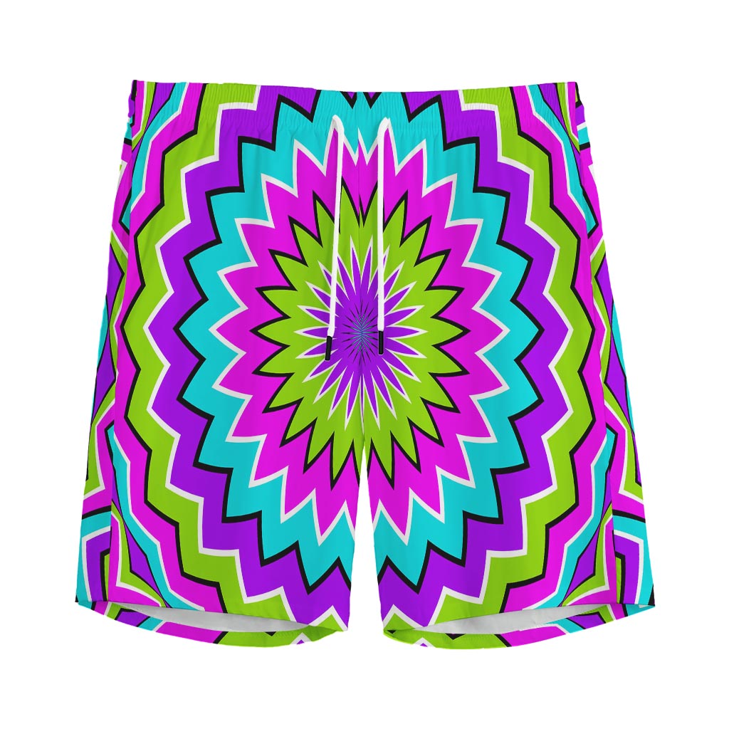 Dizzy Circle Moving Optical Illusion Men's Sports Shorts