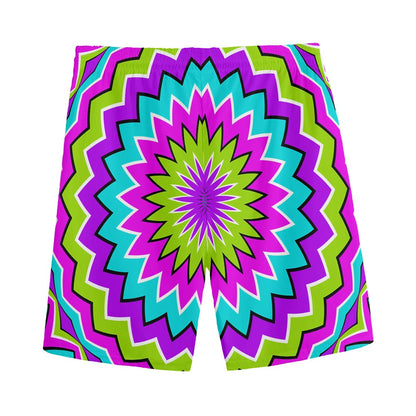 Dizzy Circle Moving Optical Illusion Men's Sports Shorts
