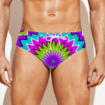 Dizzy Circle Moving Optical Illusion Men's Swim Briefs
