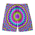 Dizzy Circle Moving Optical Illusion Men's Swim Trunks