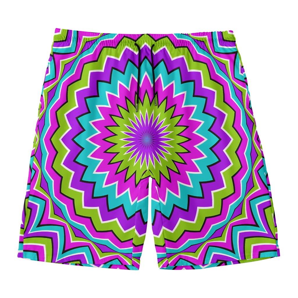 Dizzy Circle Moving Optical Illusion Men's Swim Trunks