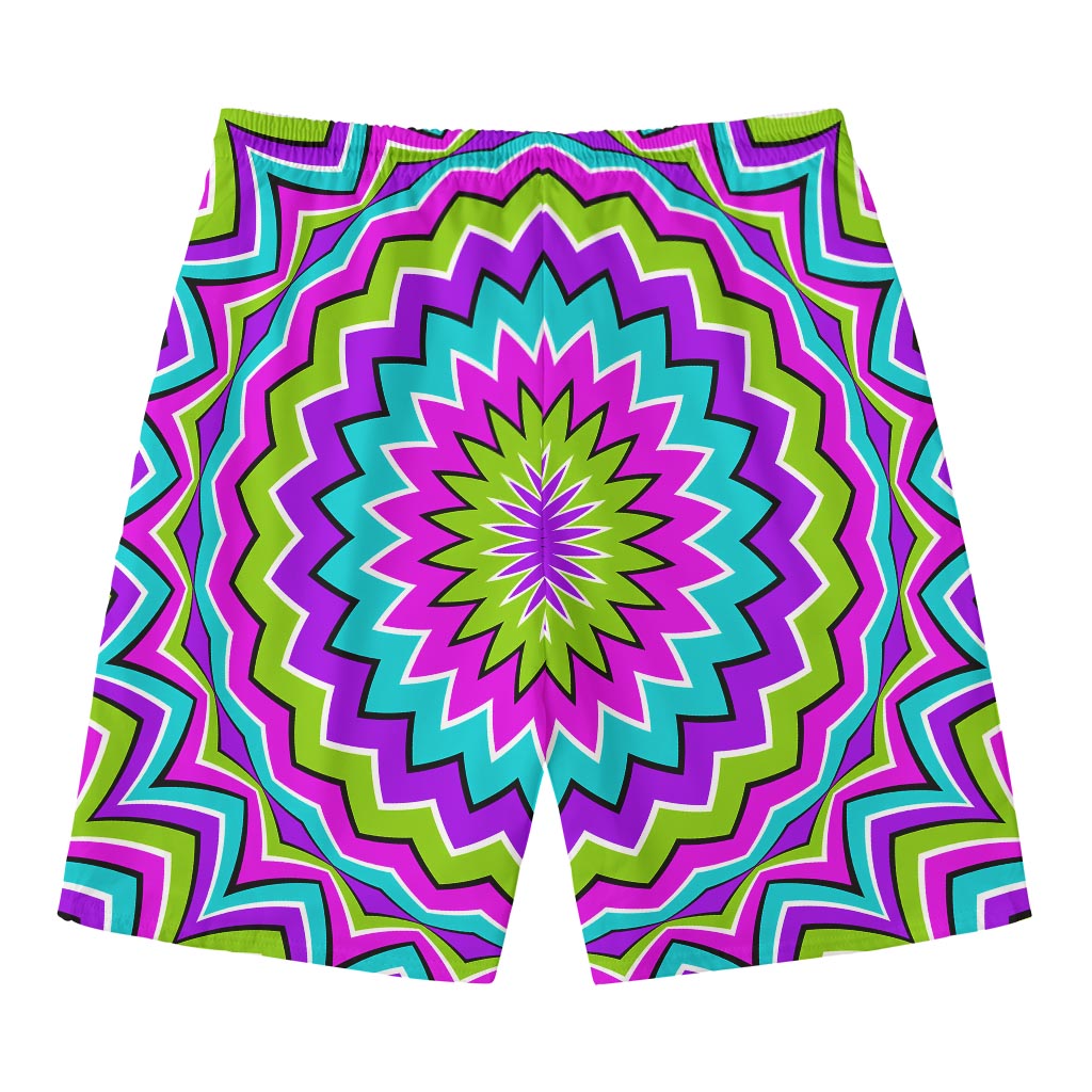 Dizzy Circle Moving Optical Illusion Men's Swim Trunks