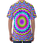 Dizzy Circle Moving Optical Illusion Men's Velvet T-Shirt