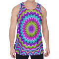 Dizzy Circle Moving Optical Illusion Men's Velvet Tank Top