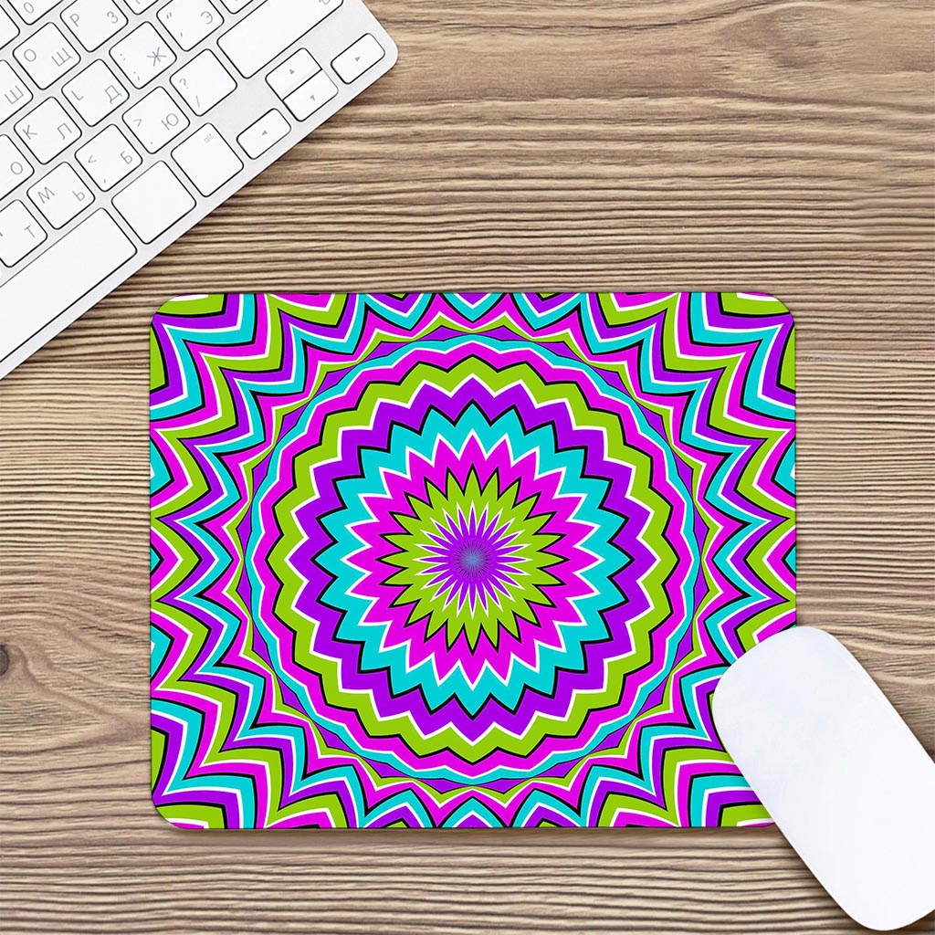 Dizzy Circle Moving Optical Illusion Mouse Pad