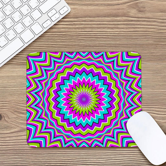 Dizzy Circle Moving Optical Illusion Mouse Pad