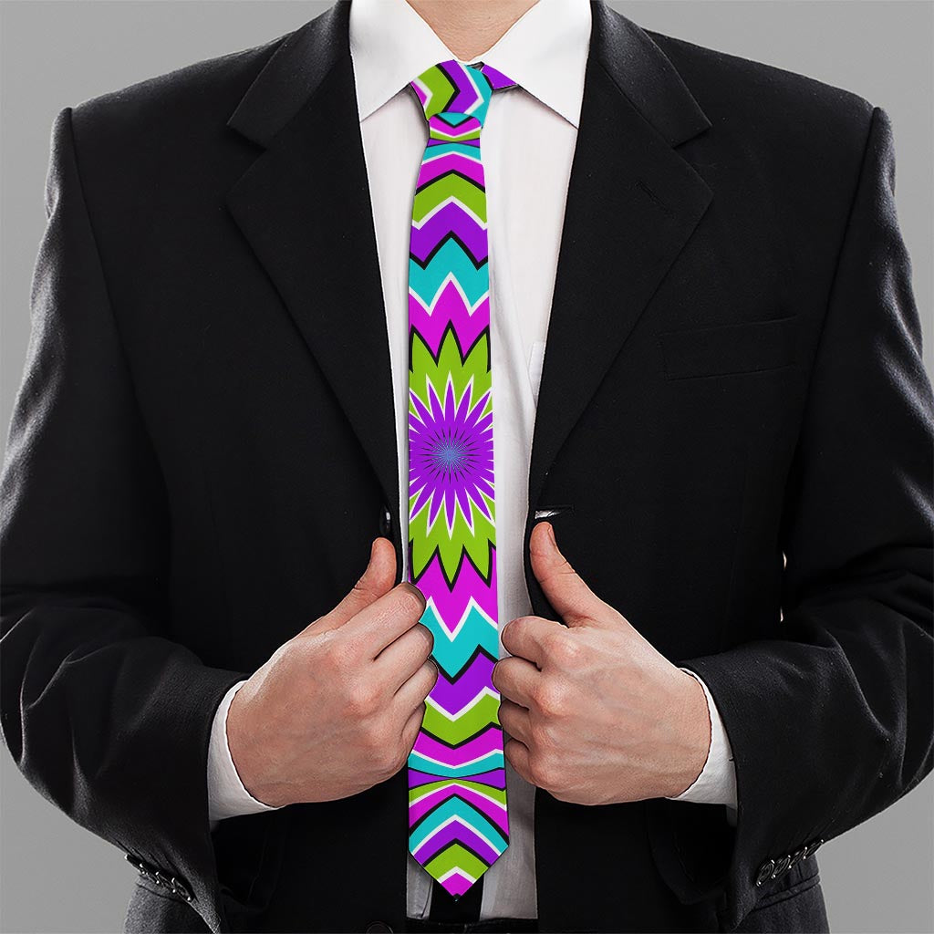 Dizzy Circle Moving Optical Illusion Necktie