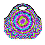 Dizzy Circle Moving Optical Illusion Neoprene Lunch Bag