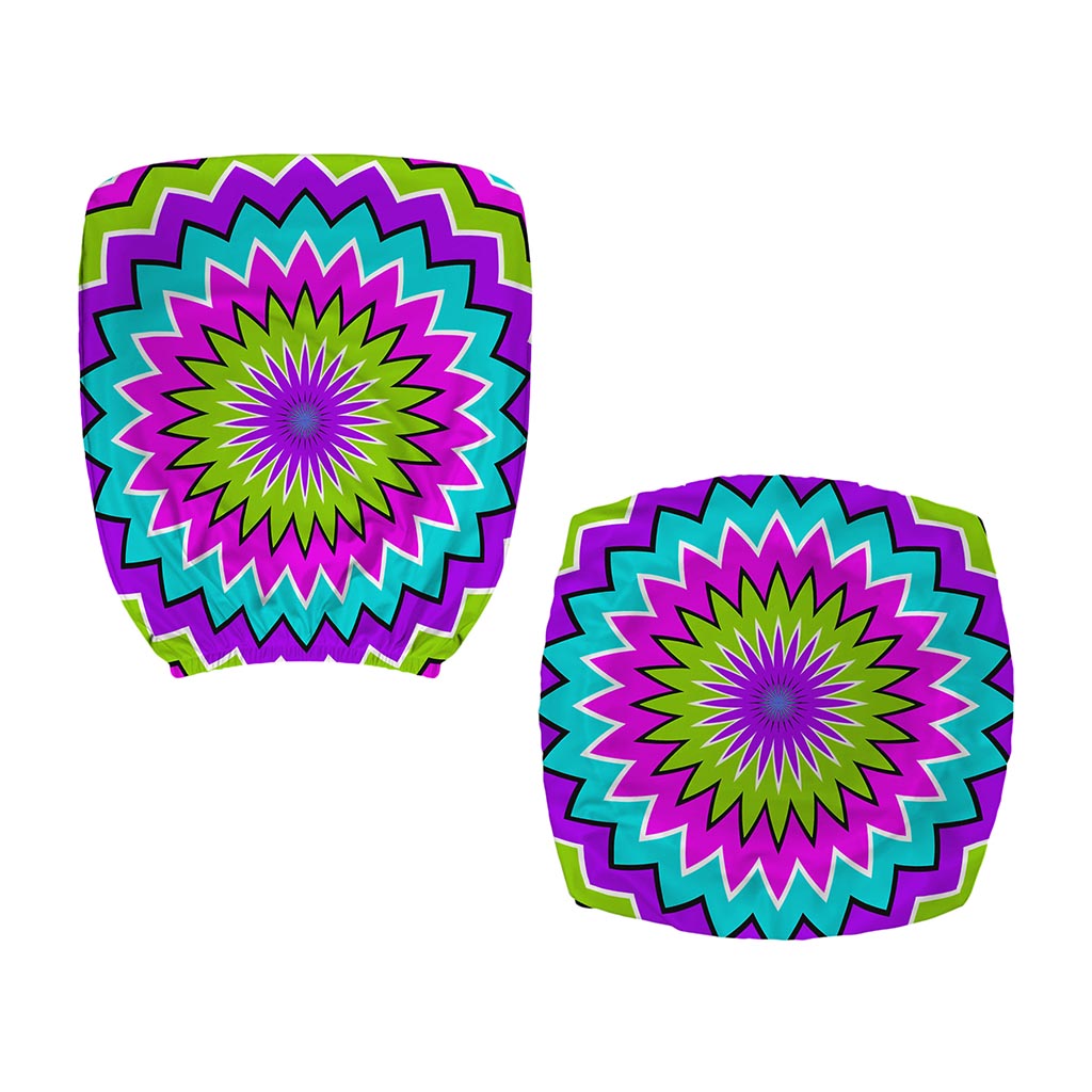 Dizzy Circle Moving Optical Illusion Office Chair Cover