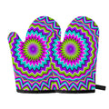 Dizzy Circle Moving Optical Illusion Oven Mitts