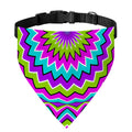 Dizzy Circle Moving Optical Illusion Over The Collar Dog Bandana