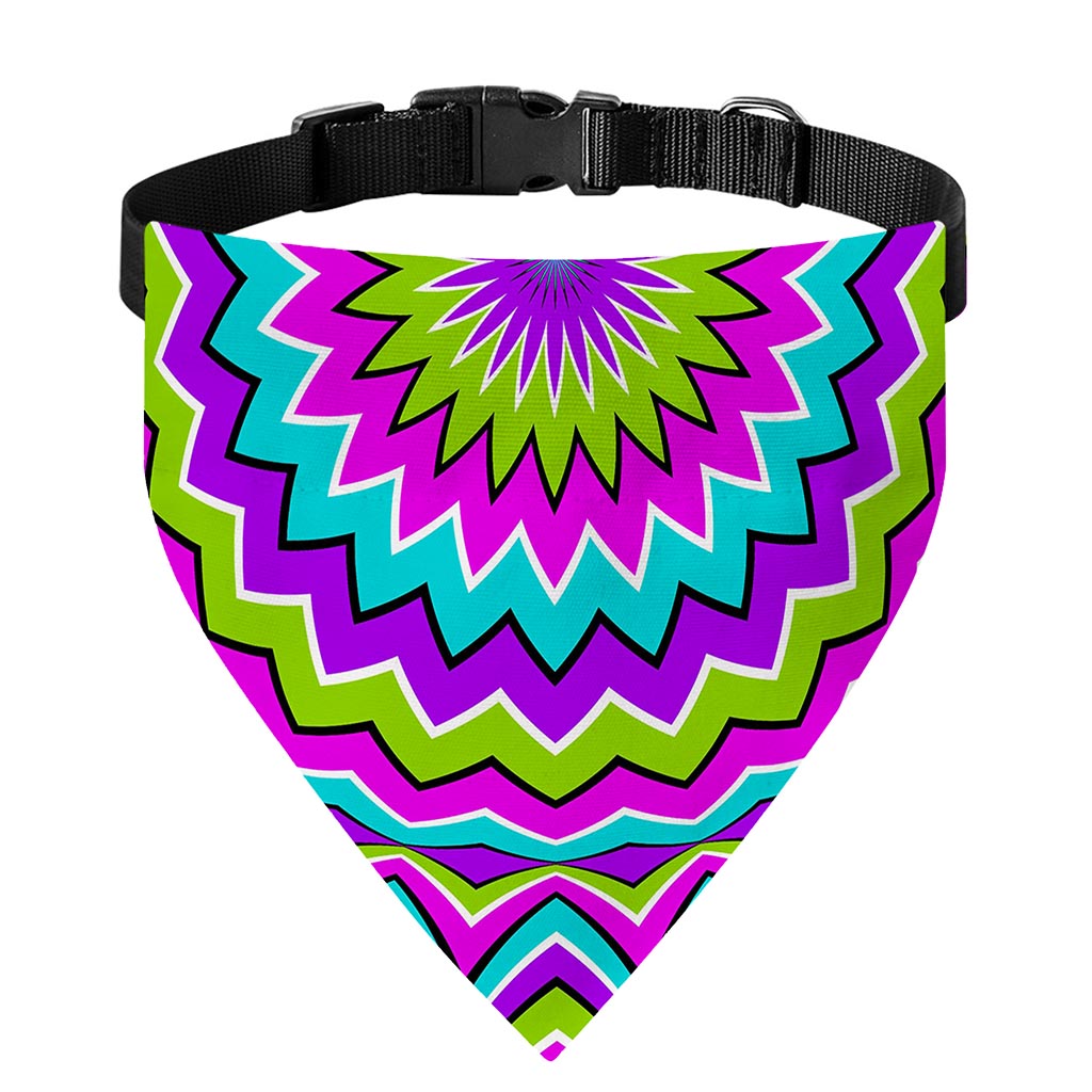 Dizzy Circle Moving Optical Illusion Over The Collar Dog Bandana