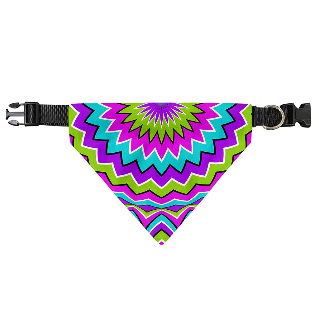 Dizzy Circle Moving Optical Illusion Over The Collar Dog Bandana