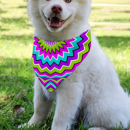Dizzy Circle Moving Optical Illusion Over The Collar Dog Bandana