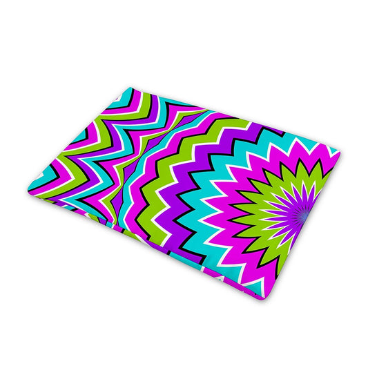 Dizzy Circle Moving Optical Illusion Pet Cooling Mat Cover