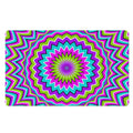 Dizzy Circle Moving Optical Illusion Polyester Doormat