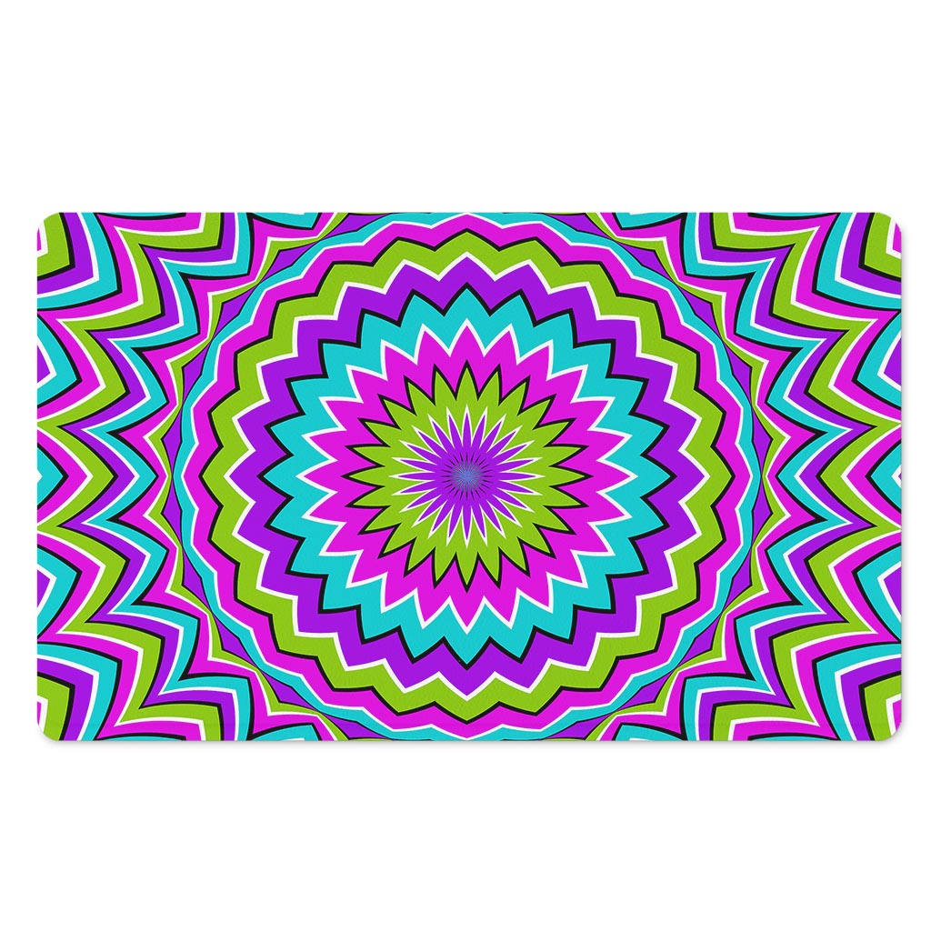 Dizzy Circle Moving Optical Illusion Polyester Doormat