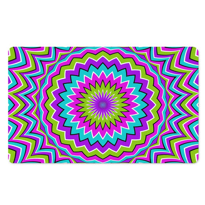 Dizzy Circle Moving Optical Illusion Polyester Doormat