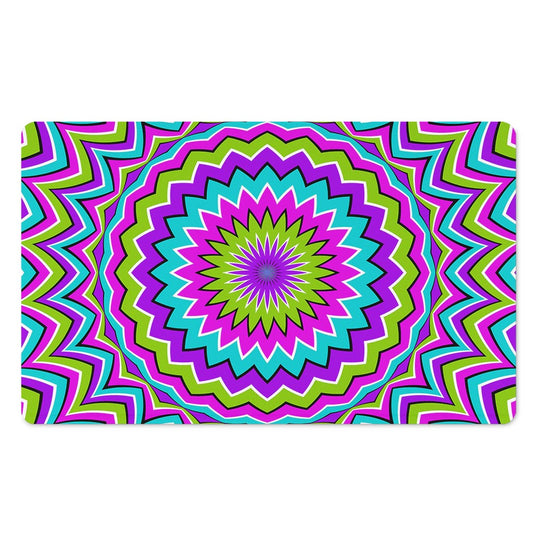 Dizzy Circle Moving Optical Illusion Polyester Doormat
