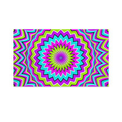 Dizzy Circle Moving Optical Illusion Polyester Flag
