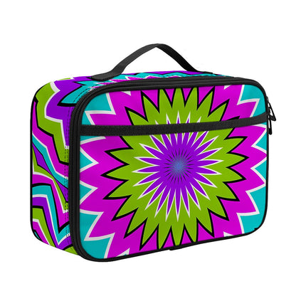 Dizzy Circle Moving Optical Illusion Portable Lunch Bag