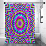 Dizzy Circle Moving Optical Illusion Premium Shower Curtain