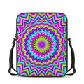 Dizzy Circle Moving Optical Illusion Rectangular Crossbody Bag