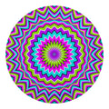 Dizzy Circle Moving Optical Illusion Round Blanket