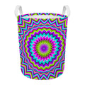 Dizzy Circle Moving Optical Illusion Round Laundry Basket