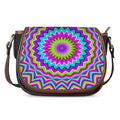 Dizzy Circle Moving Optical Illusion Saddle Bag