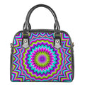 Dizzy Circle Moving Optical Illusion Shoulder Handbag