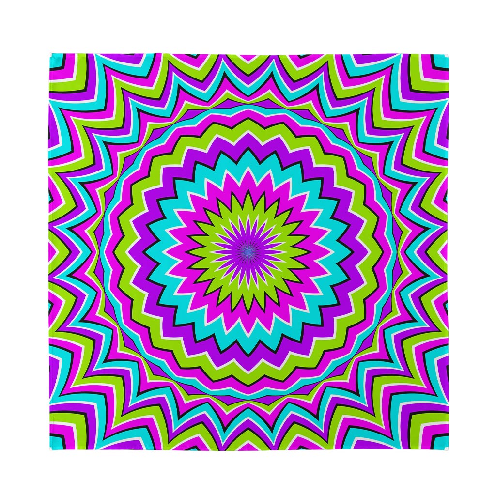 Dizzy Circle Moving Optical Illusion Silk Bandana
