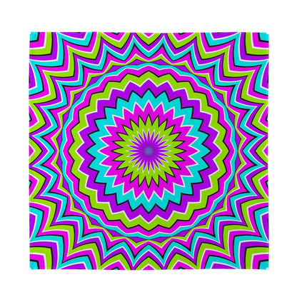 Dizzy Circle Moving Optical Illusion Silk Bandana