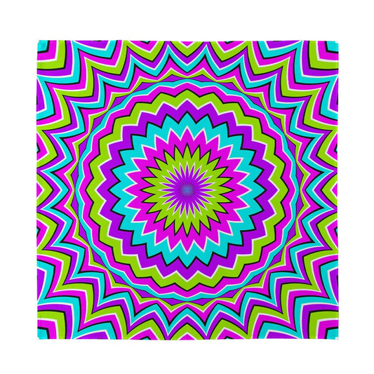 Dizzy Circle Moving Optical Illusion Silk Bandana