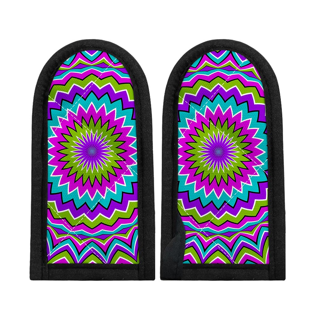 Dizzy Circle Moving Optical Illusion Skillet Handle Cover
