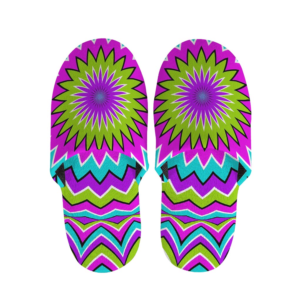 Dizzy Circle Moving Optical Illusion Slippers