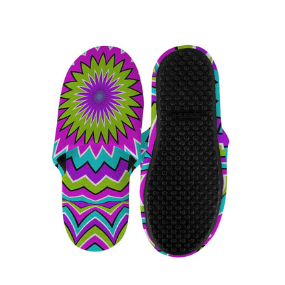 Dizzy Circle Moving Optical Illusion Slippers