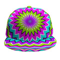 Dizzy Circle Moving Optical Illusion Snapback Cap