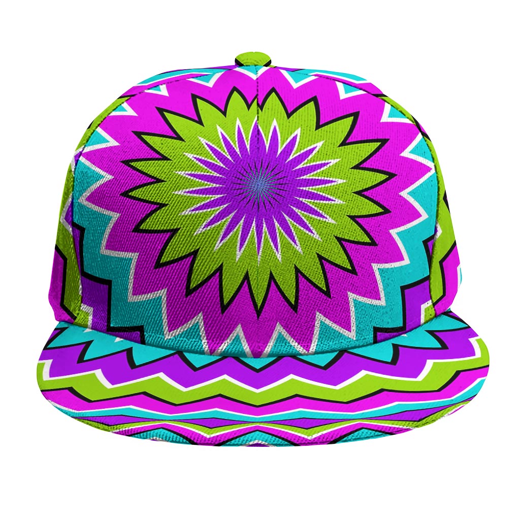 Dizzy Circle Moving Optical Illusion Snapback Cap