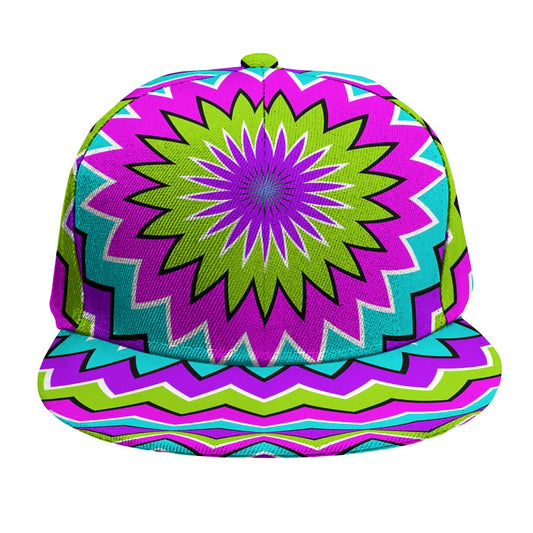 Dizzy Circle Moving Optical Illusion Snapback Cap