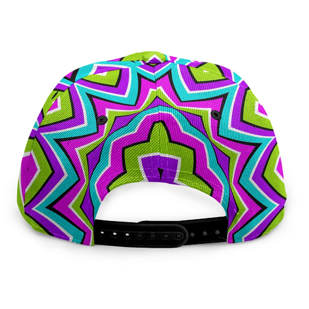 Dizzy Circle Moving Optical Illusion Snapback Cap