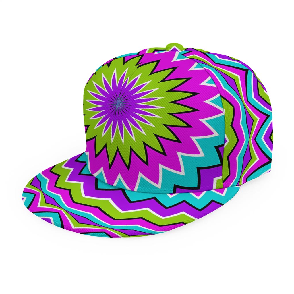 Dizzy Circle Moving Optical Illusion Snapback Cap