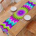 Dizzy Circle Moving Optical Illusion Table Runner